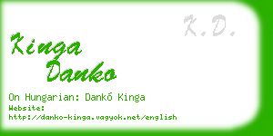 kinga danko business card